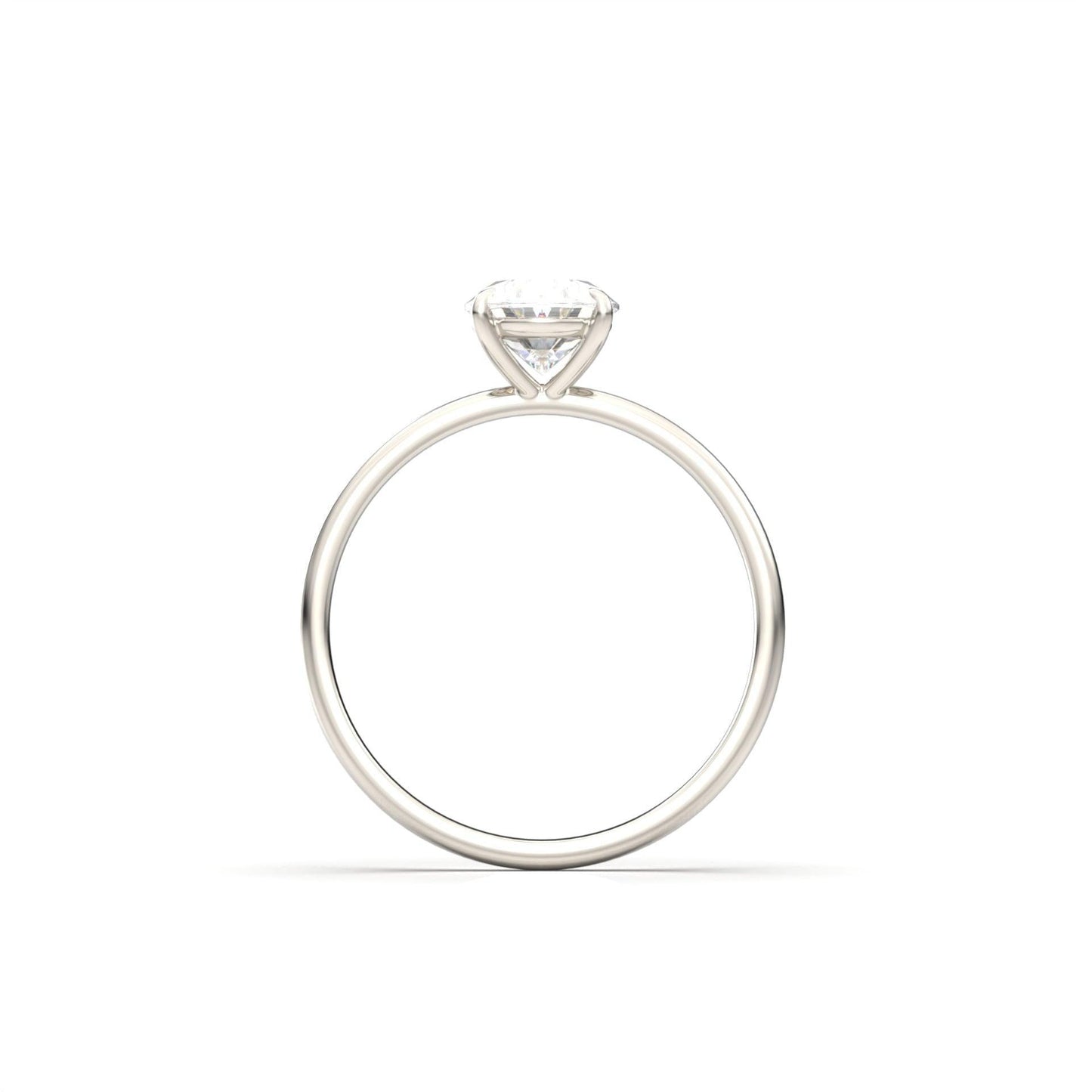 Oval Solitaire Moissanite Engagement Ring