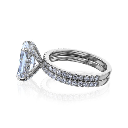 Kobelli Grown - Elongated Riri 10x7 Lab Diamond Wedding Set