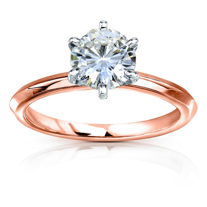 Classic 1ct Round Brilliant Solitaire 6-Prong Ring - Forever One