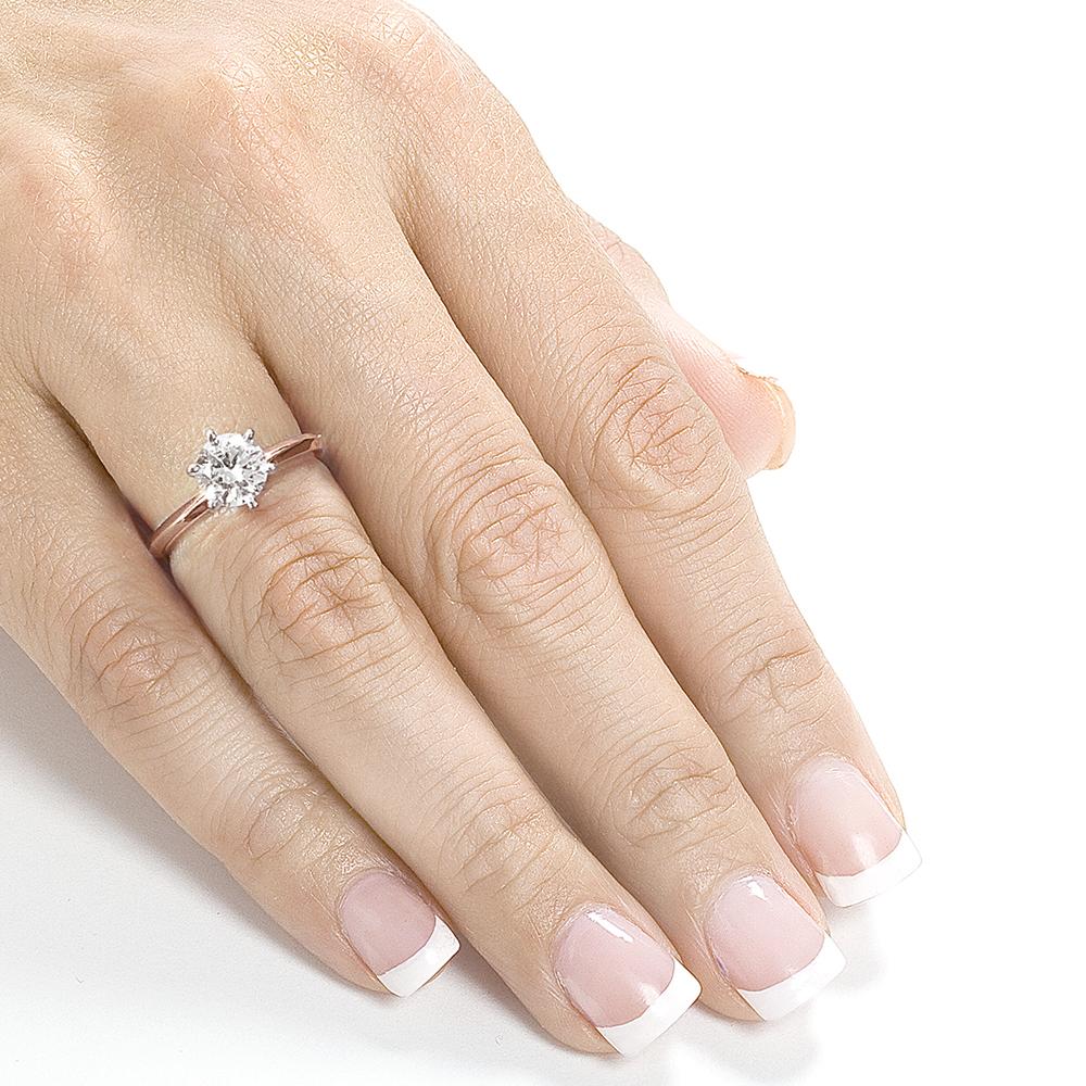 Classic 1ct Round Brilliant Solitaire 6-Prong Ring - Forever One