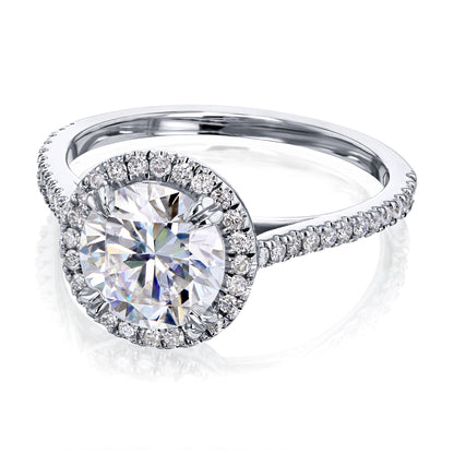 1-3/4ct.tw Original Round 7.5 Halo Ring