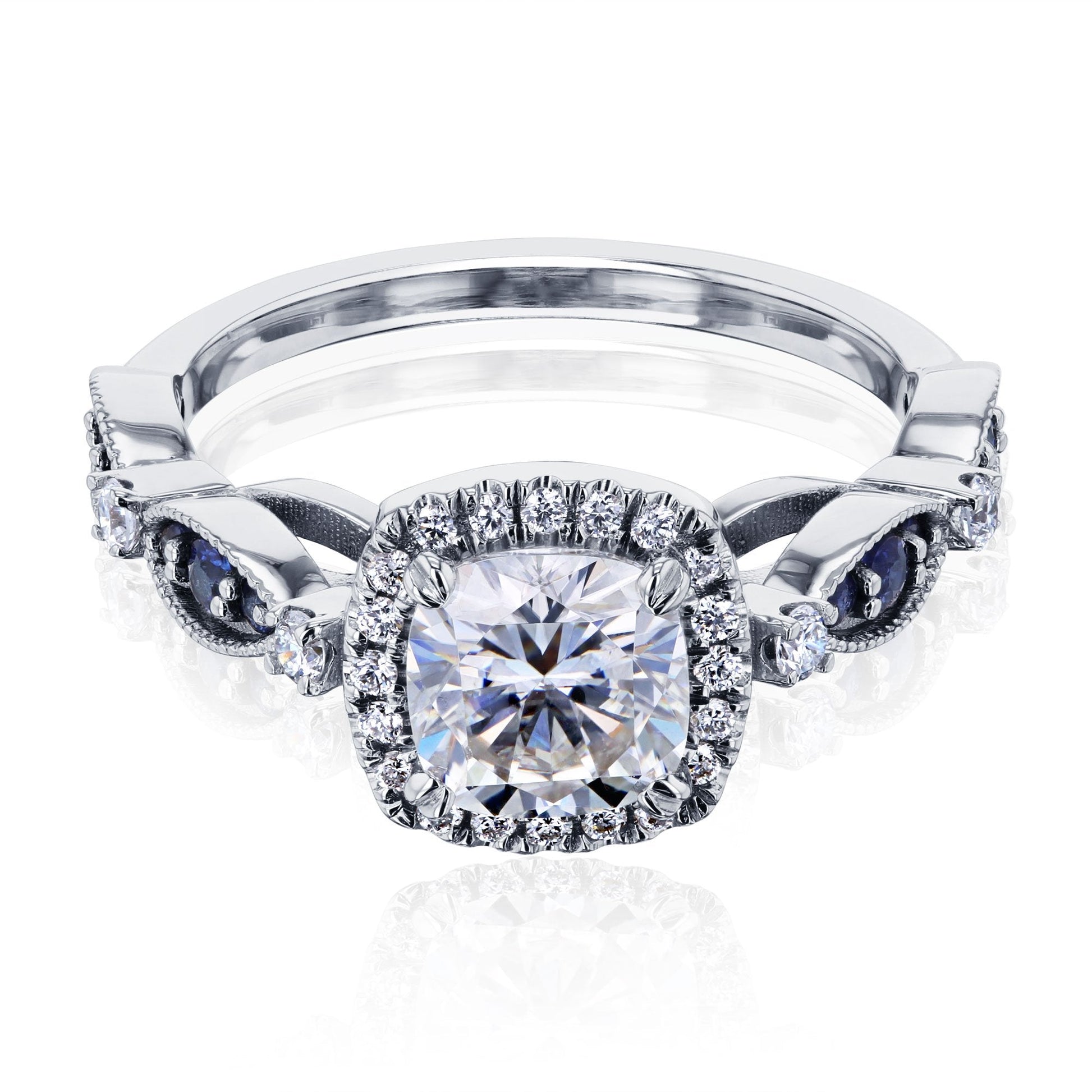 Kobelli 1 Carat Cushion Moissanite Engagement Ring