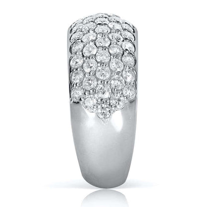 Domed Pavé Diamond Puff Band 1-1/4 Carats TDW in 14K Gold