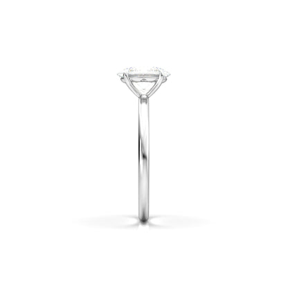 Oval Solitaire Moissanite Engagement Ring