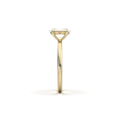 Oval Solitaire Moissanite Engagement Ring