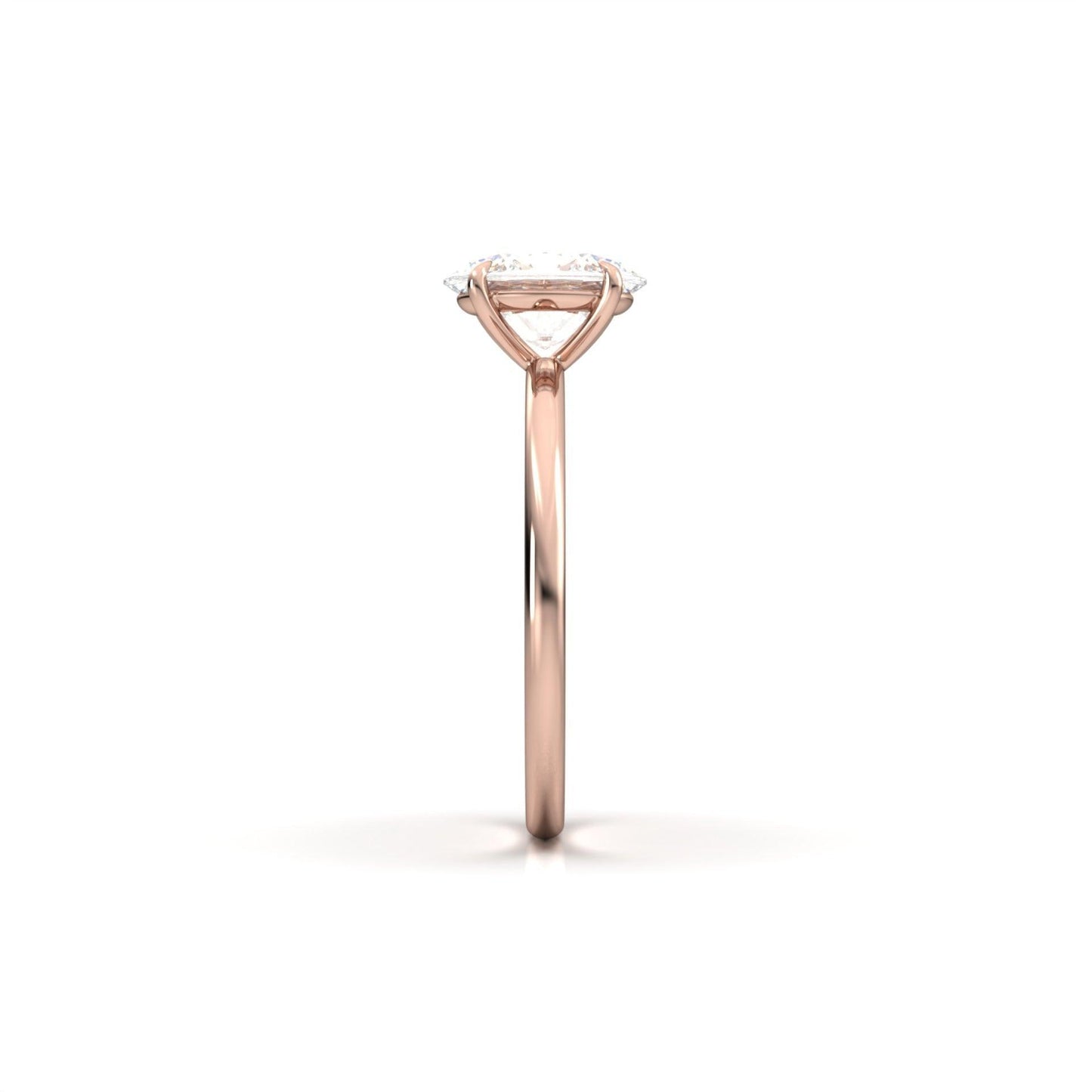 Oval Solitaire Moissanite Engagement Ring