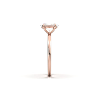 Oval Solitaire Moissanite Engagement Ring