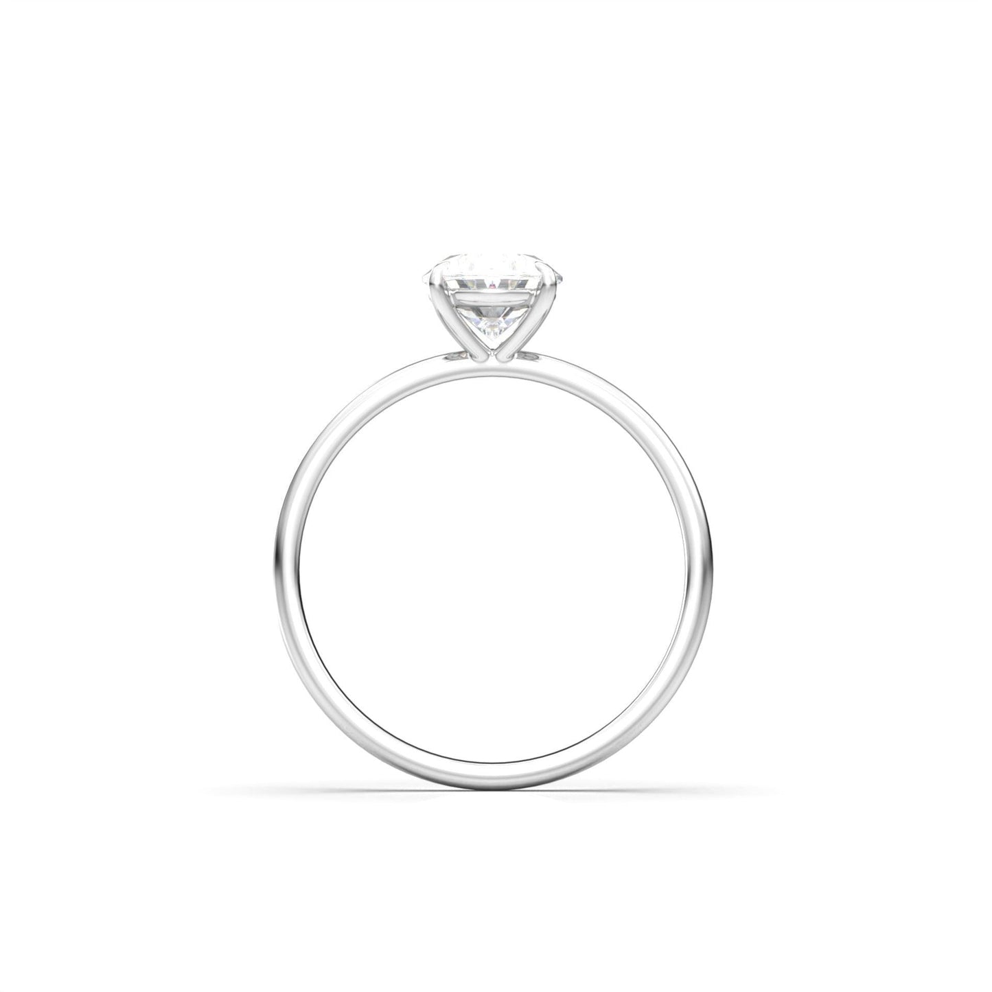 Oval Solitaire Moissanite Engagement Ring