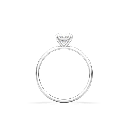 Oval Solitaire Moissanite Engagement Ring