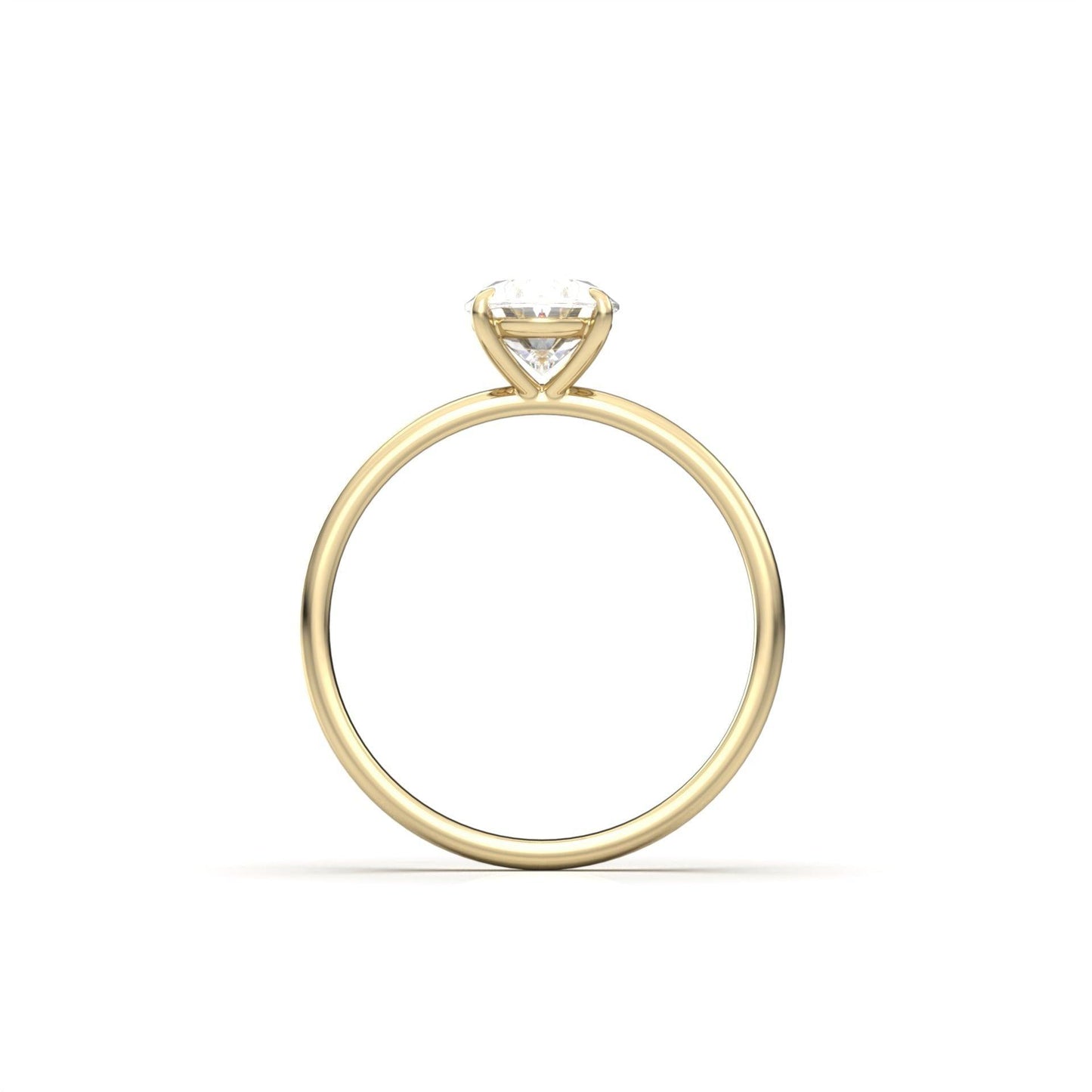 Oval Solitaire Moissanite Engagement Ring