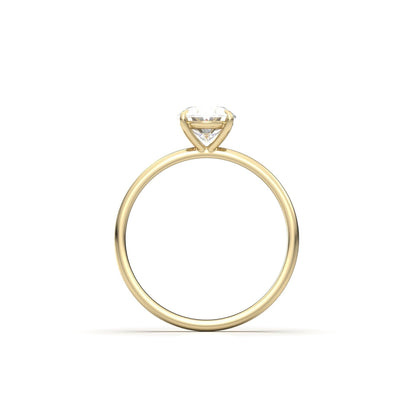 Oval Solitaire Moissanite Engagement Ring