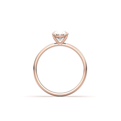 Oval Solitaire Moissanite Engagement Ring