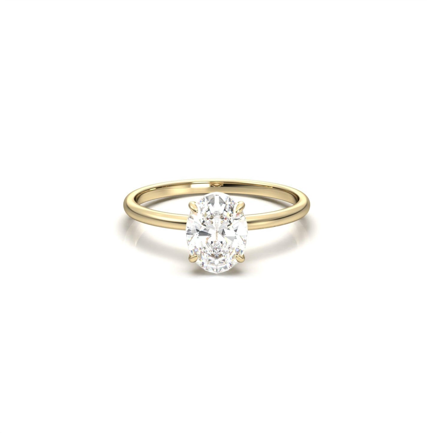 Oval Solitaire Moissanite Engagement Ring
