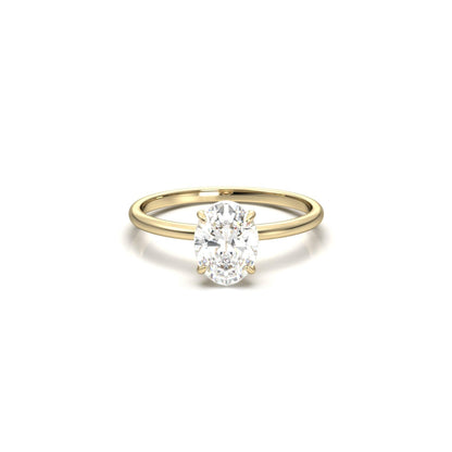 Oval Solitaire Moissanite Engagement Ring