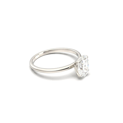 Oval Solitaire Moissanite Engagement Ring