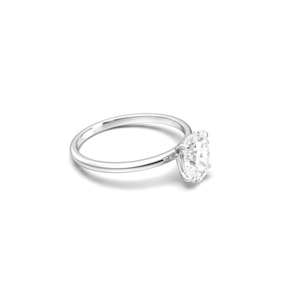 Oval Solitaire Moissanite Engagement Ring